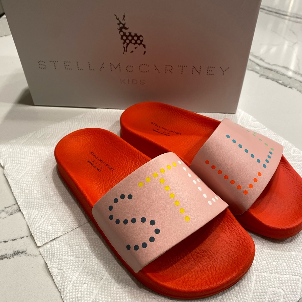 Stella McCartney Girls Logo Slide Sandals Size 33